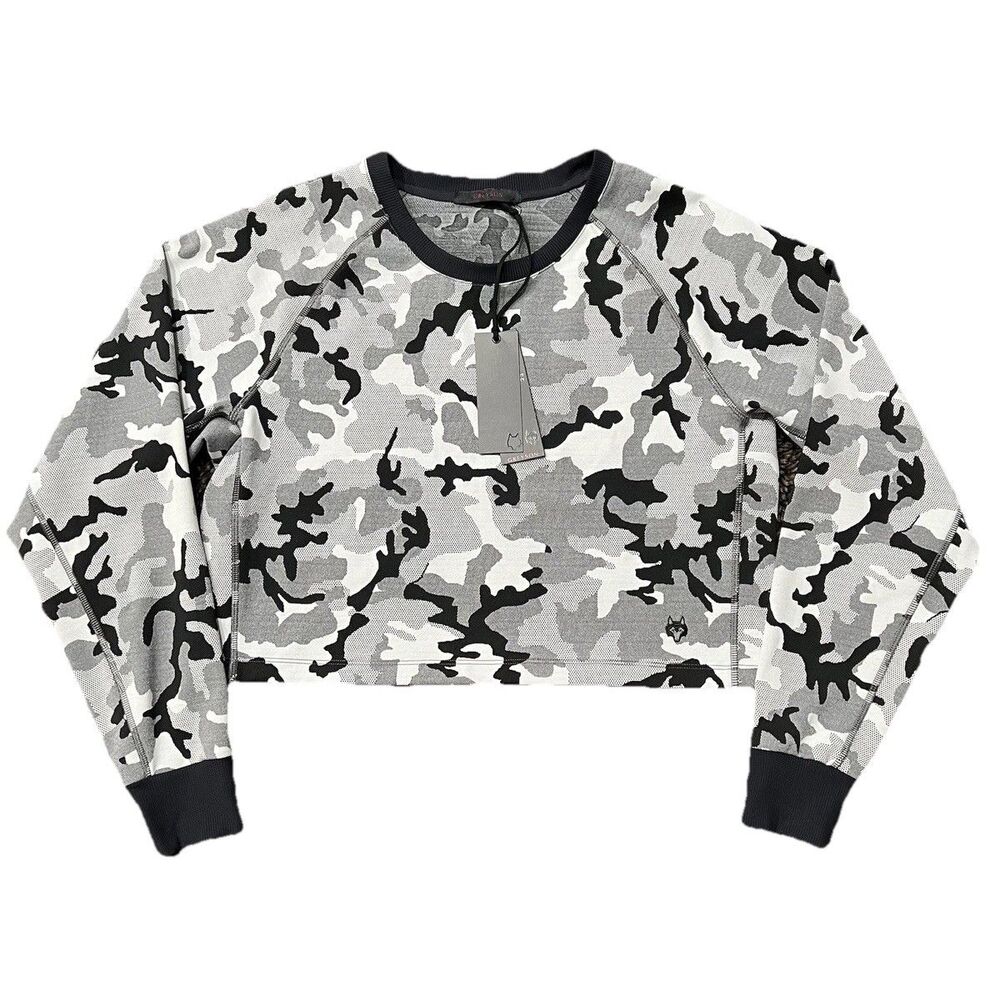 Greyson Women’s Camo Crop Long Sleeve Size Small Grey